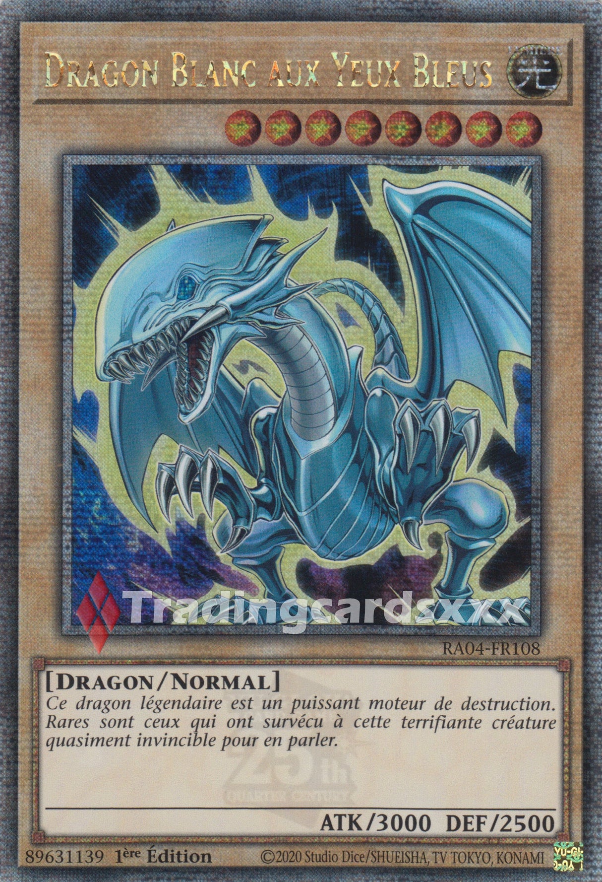 Yu-Gi-Oh! Dragon Blanc aux Yeux Bleus - V.1 : QCSE RA04-FR108