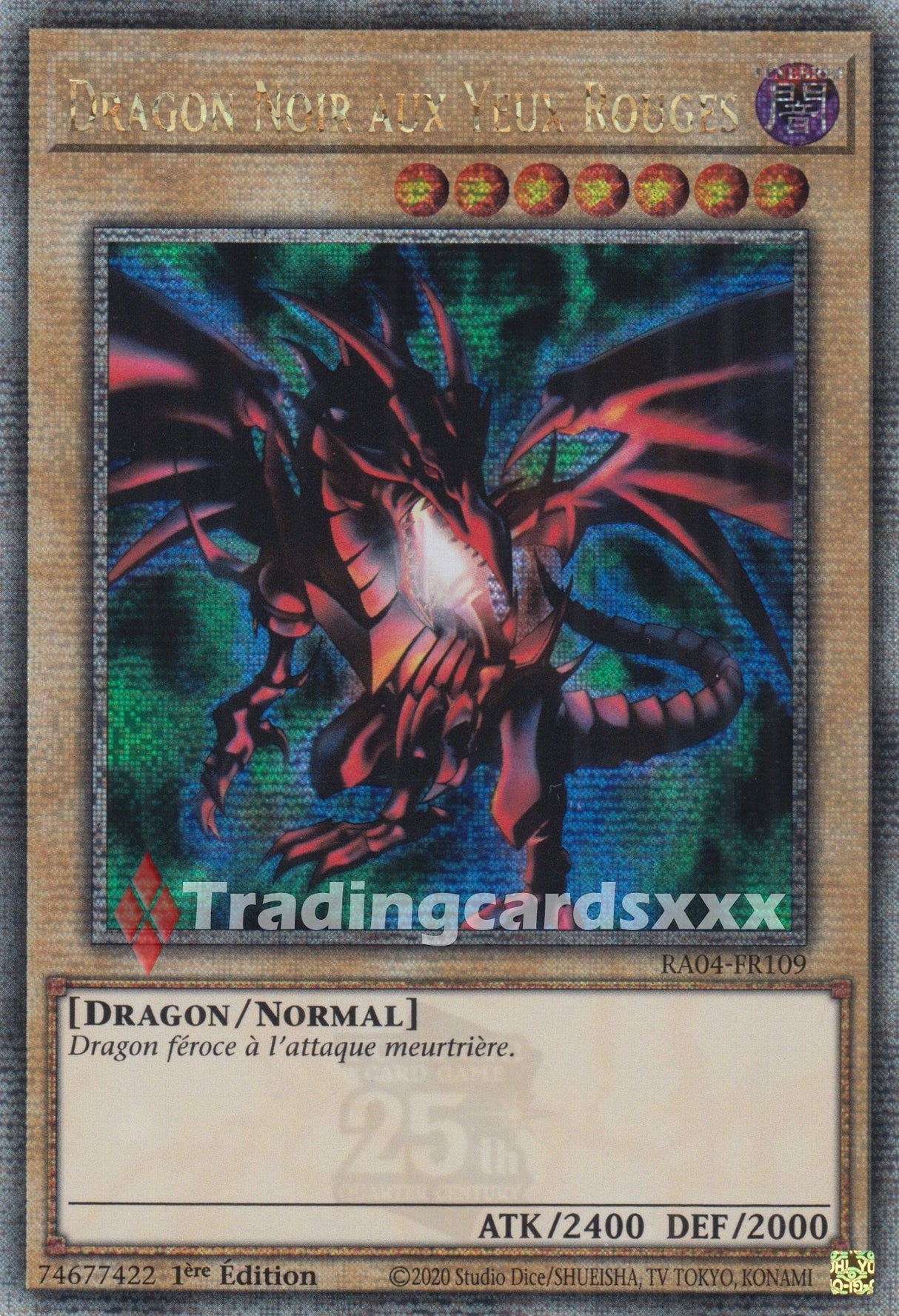 Yu-Gi-Oh! Dragon Noir aux Yeux Rouges - V.1 : QCSE RA04-FR109