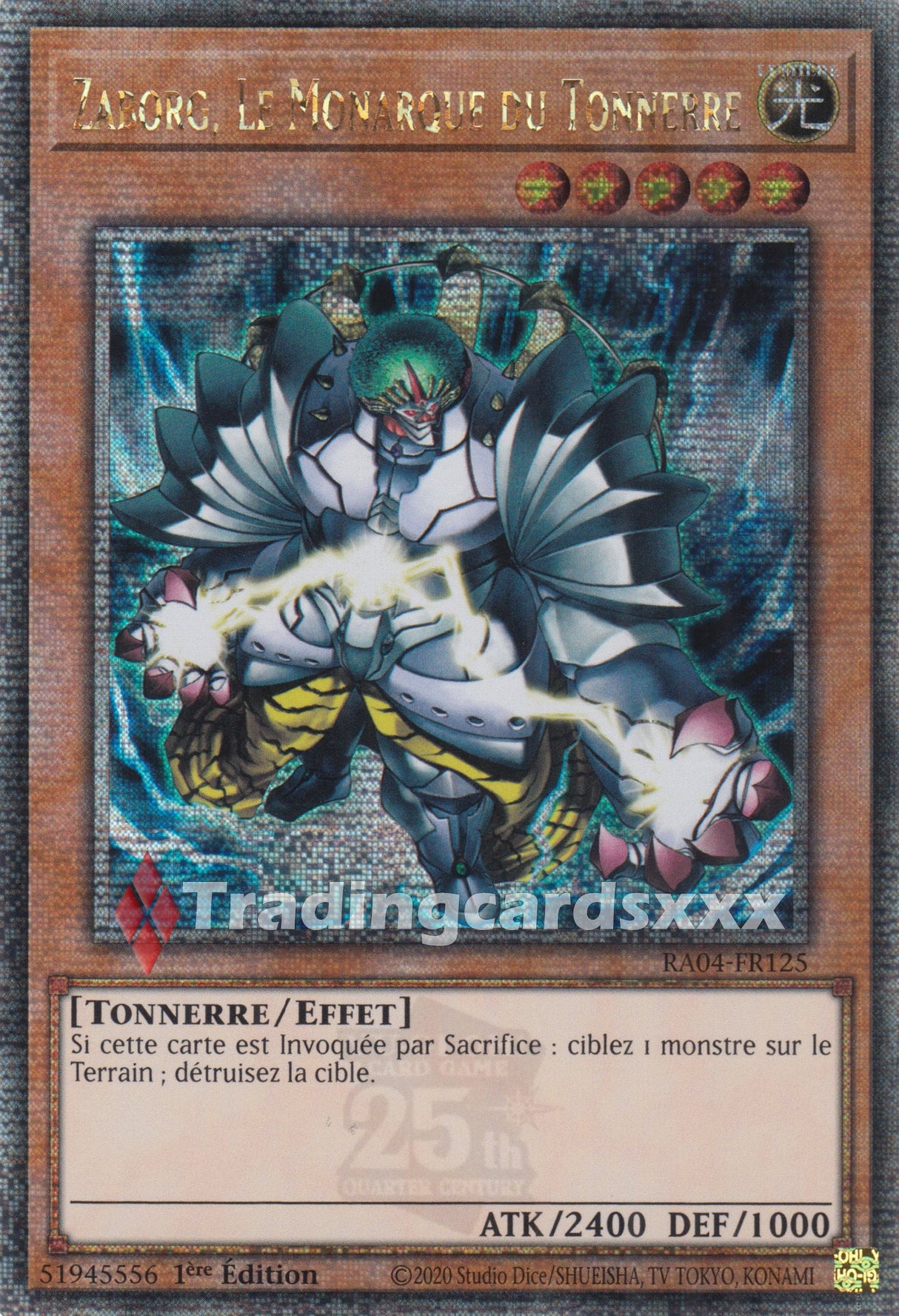 Yu-Gi-Oh! Zaborg, Le Monarque du Tonnerre : QCSE RA04-FR125