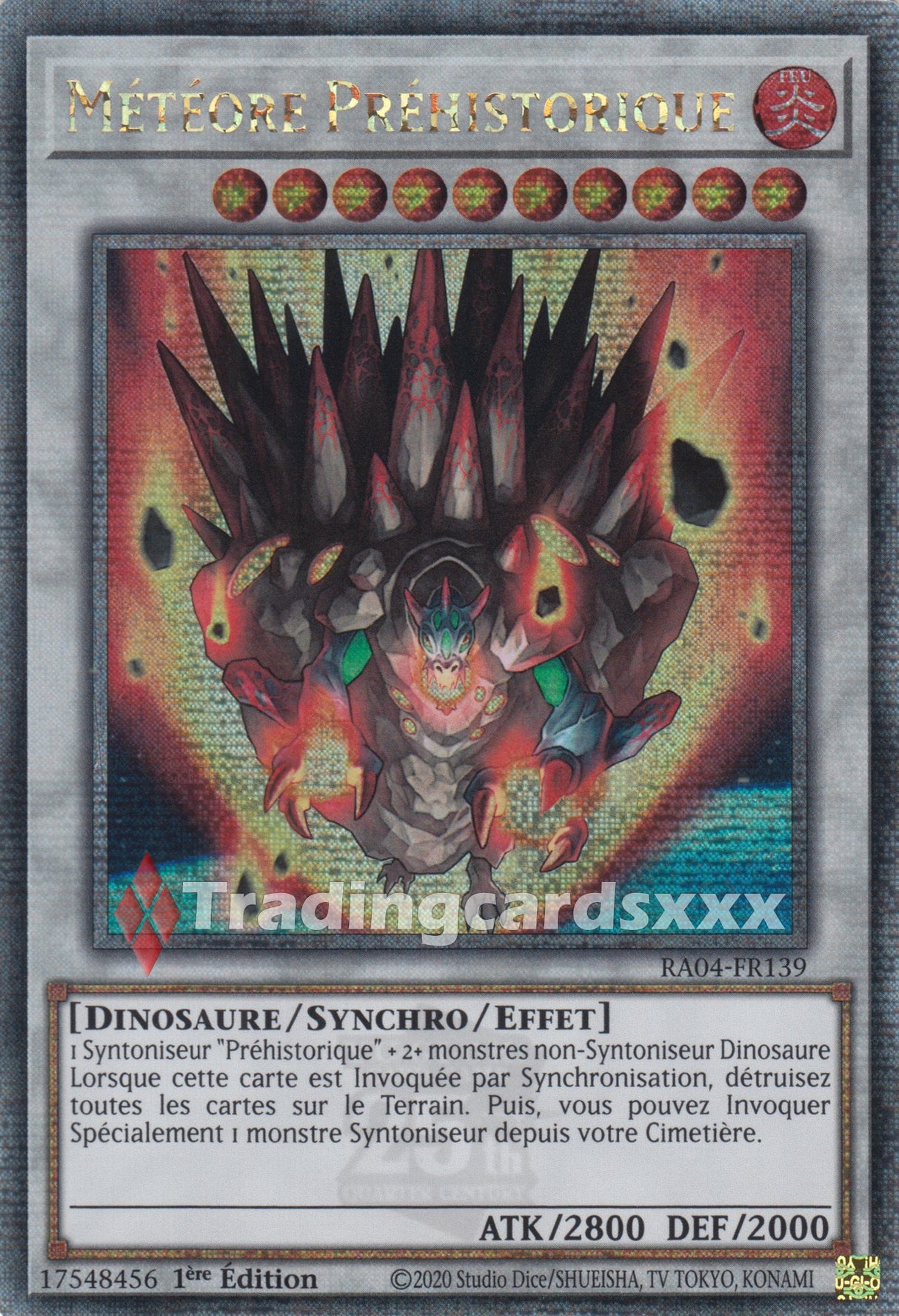 Yu-Gi-Oh! Météore Préhistorique : QCSE RA04-FR139