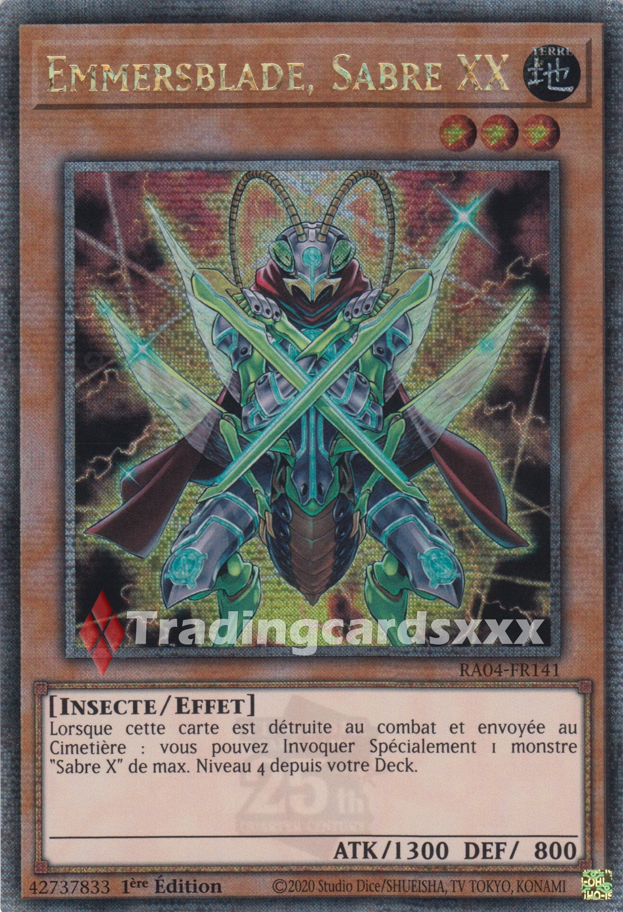Yu-Gi-Oh! Emmersblade, Sabre XX : QCSE RA04-FR141