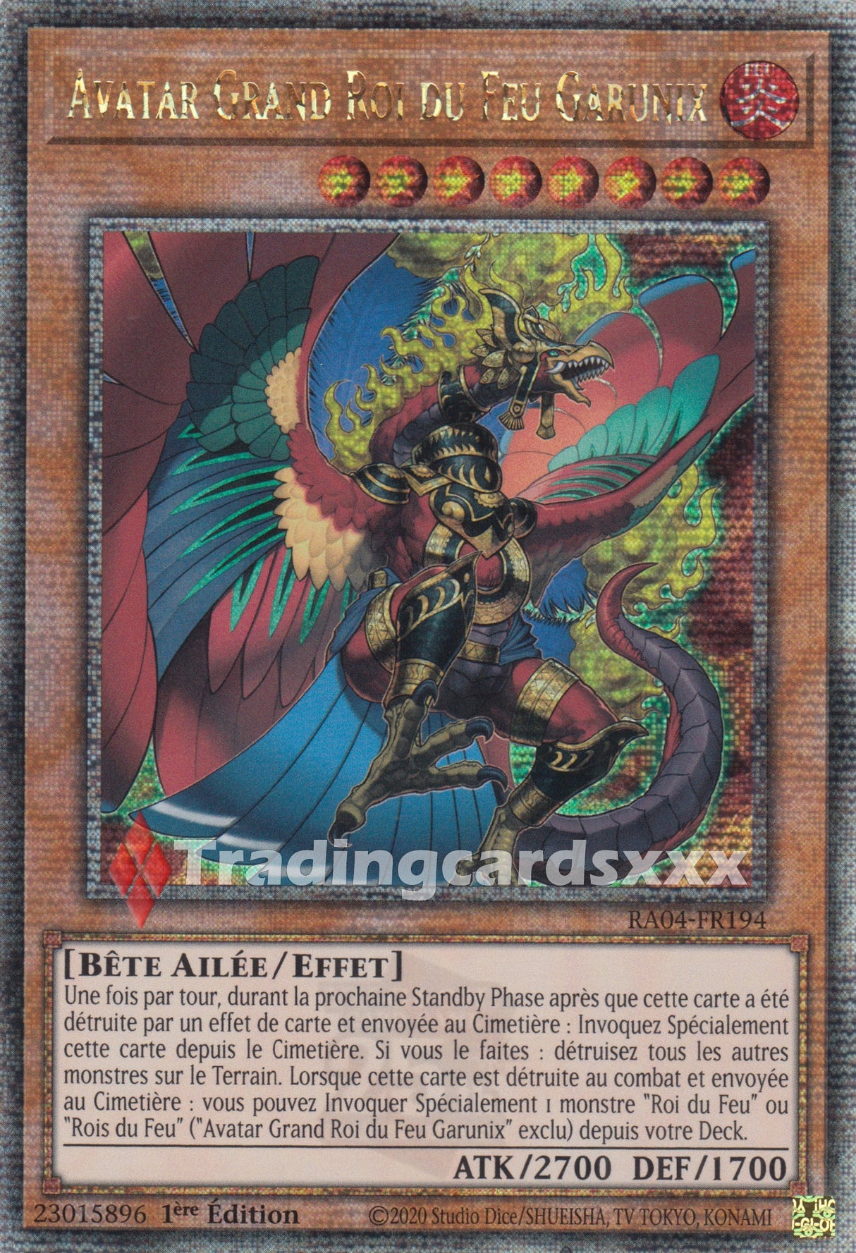 Yu-Gi-Oh! Avatar Grand Roi du Feu Garunix : QCSE RA04-FR194