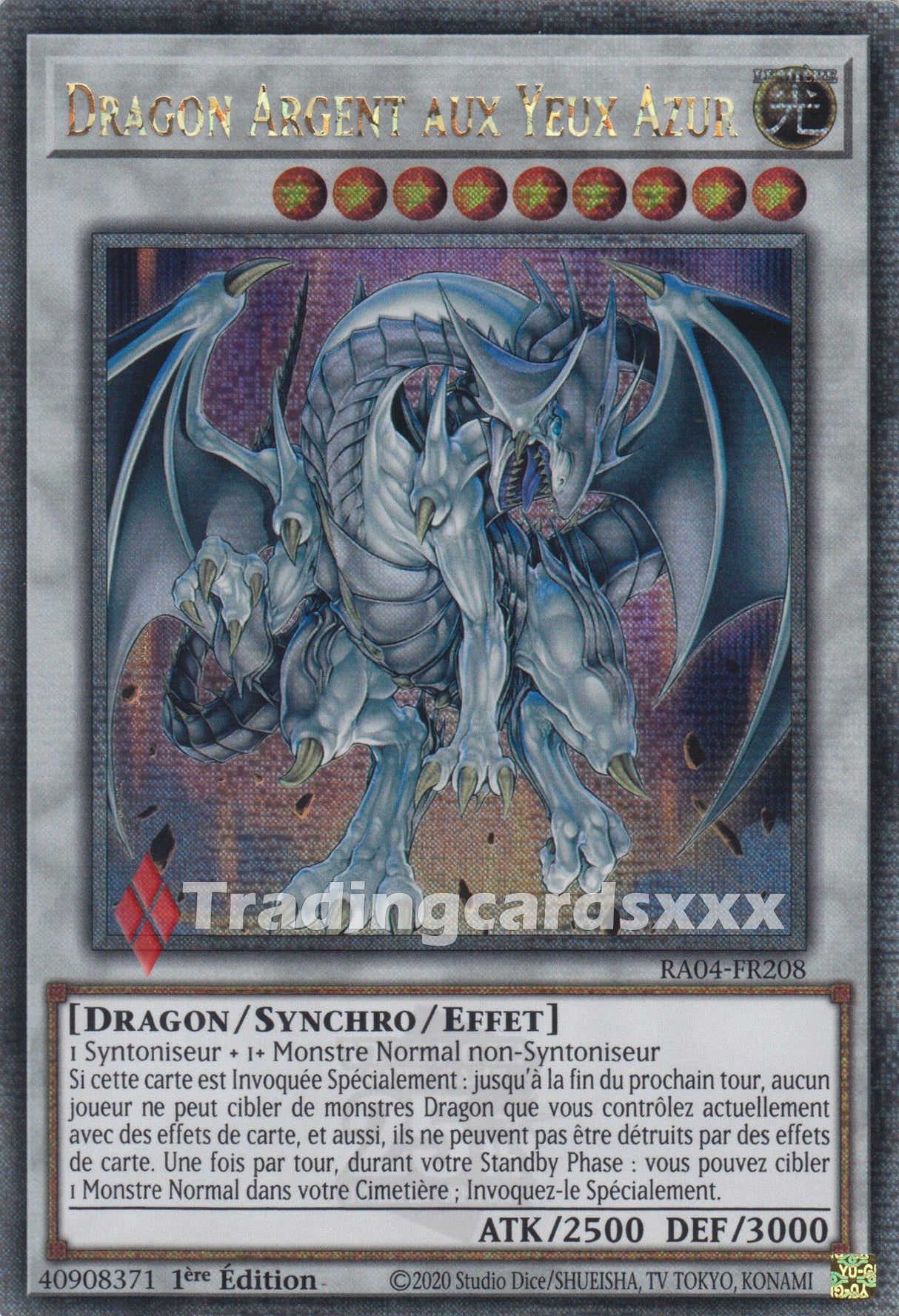 Yu-Gi-Oh! Dragon Argent aux Yeux Azur : QCSE RA04-FR208