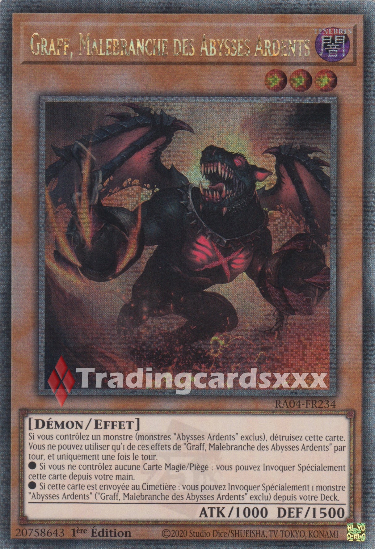 Yu-Gi-Oh! Graff, Malebranche des Abysses Ardents : QCSE RA04-FR234