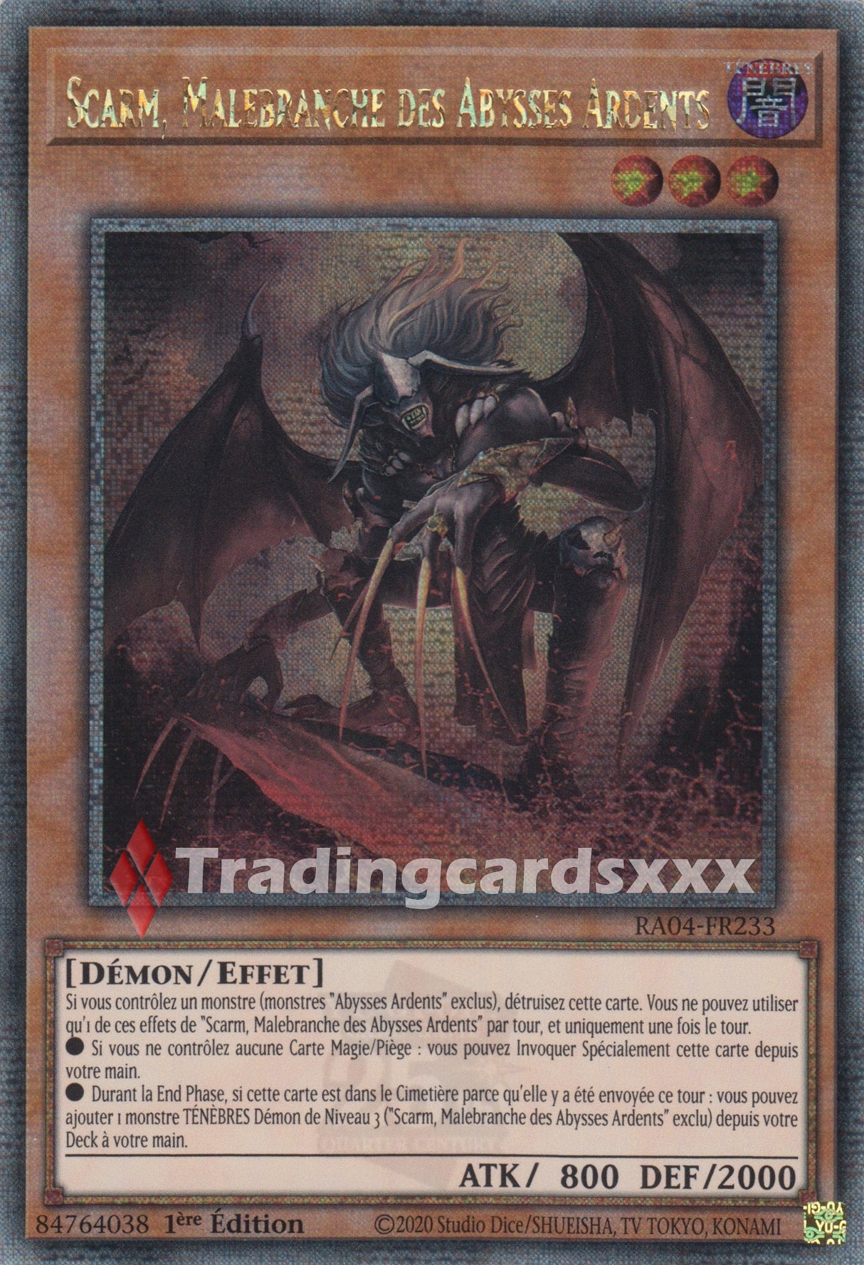 Yu-Gi-Oh! Scarm, Malebranche des Abysses Ardents : QCSE RA04-FR233