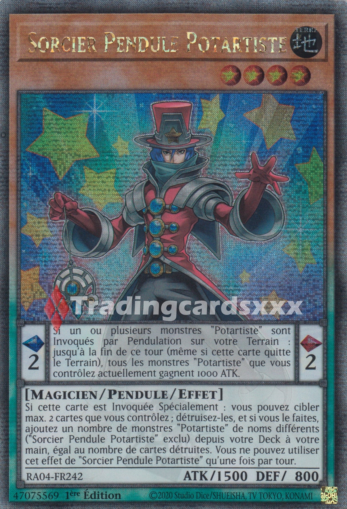 Yu-Gi-Oh! Sorcier Pendule Potartiste : QCSE RA04-FR242