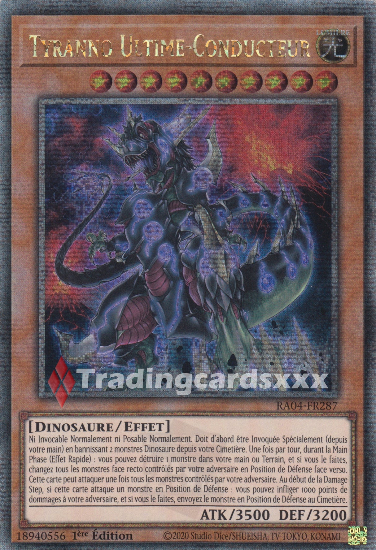 Yu-Gi-Oh! Tyranno Ultime-Conducteur : QCSE RA04-FR287