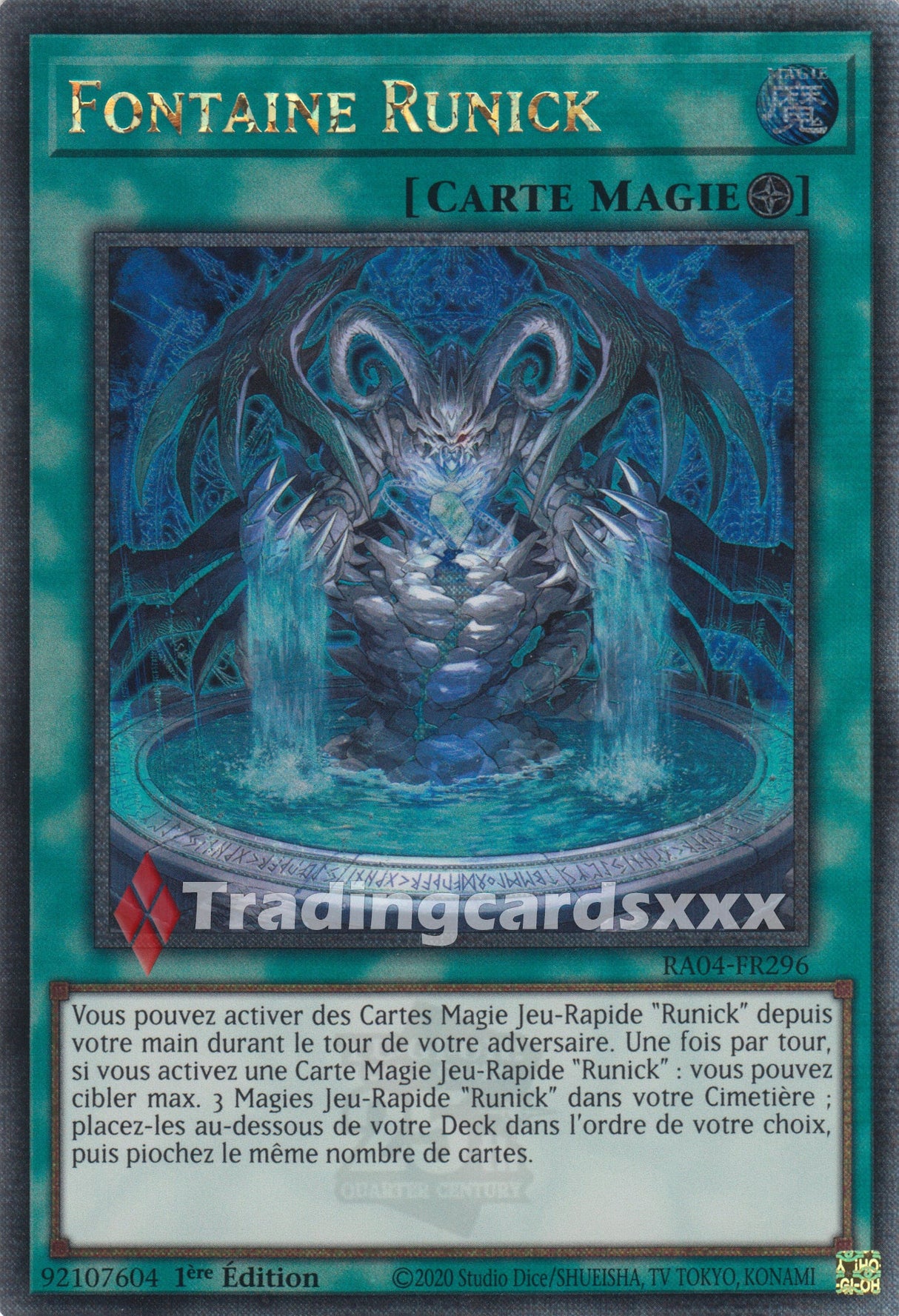 Yu-Gi-Oh! Fontaine Runick : QCSE RA04-FR296