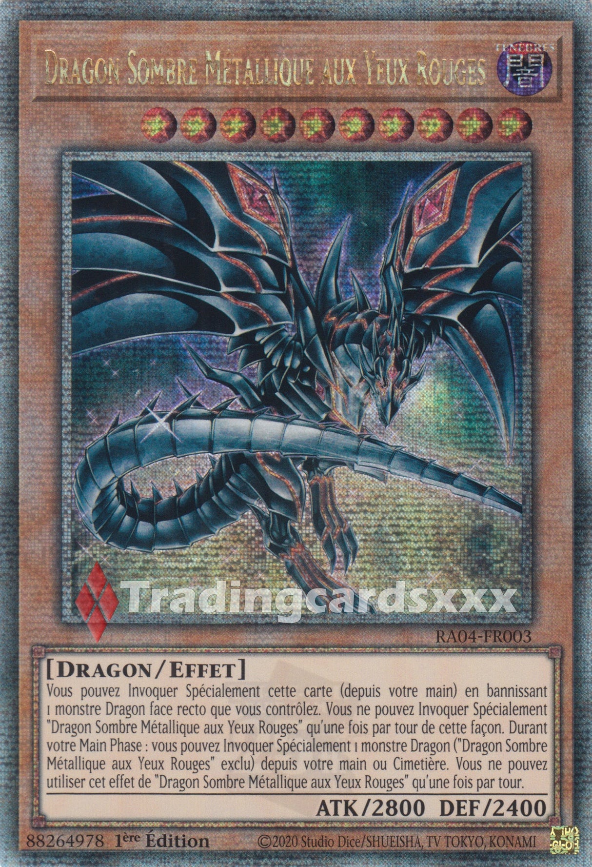 Yu-Gi-Oh! Dragon Sombre Métallique aux Yeux Rouges : RA04-FR003 - QCSE