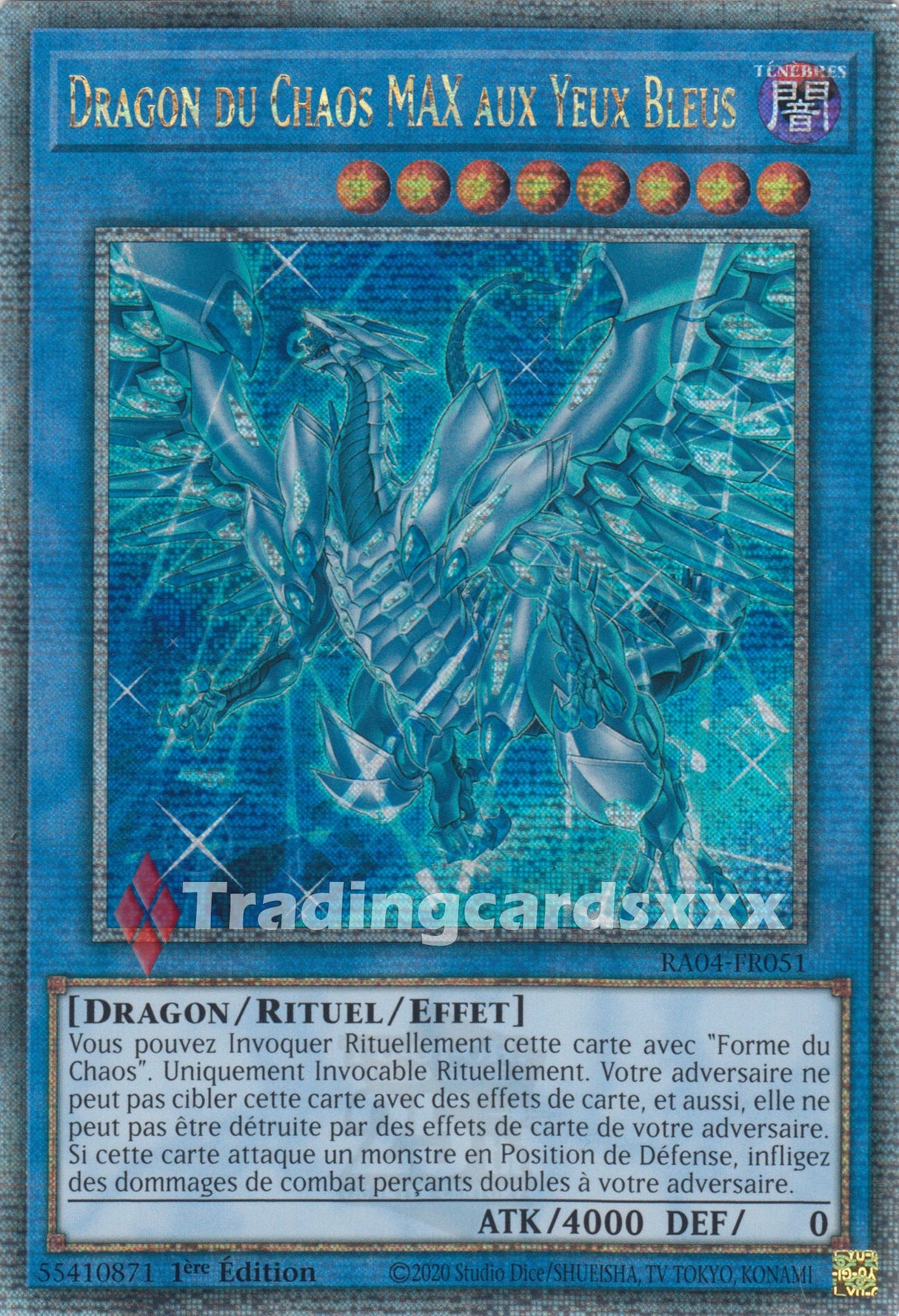 Yu-Gi-Oh! Dragon du Chaos MAX aux Yeux Bleus : RA04-FR051 - QCSE