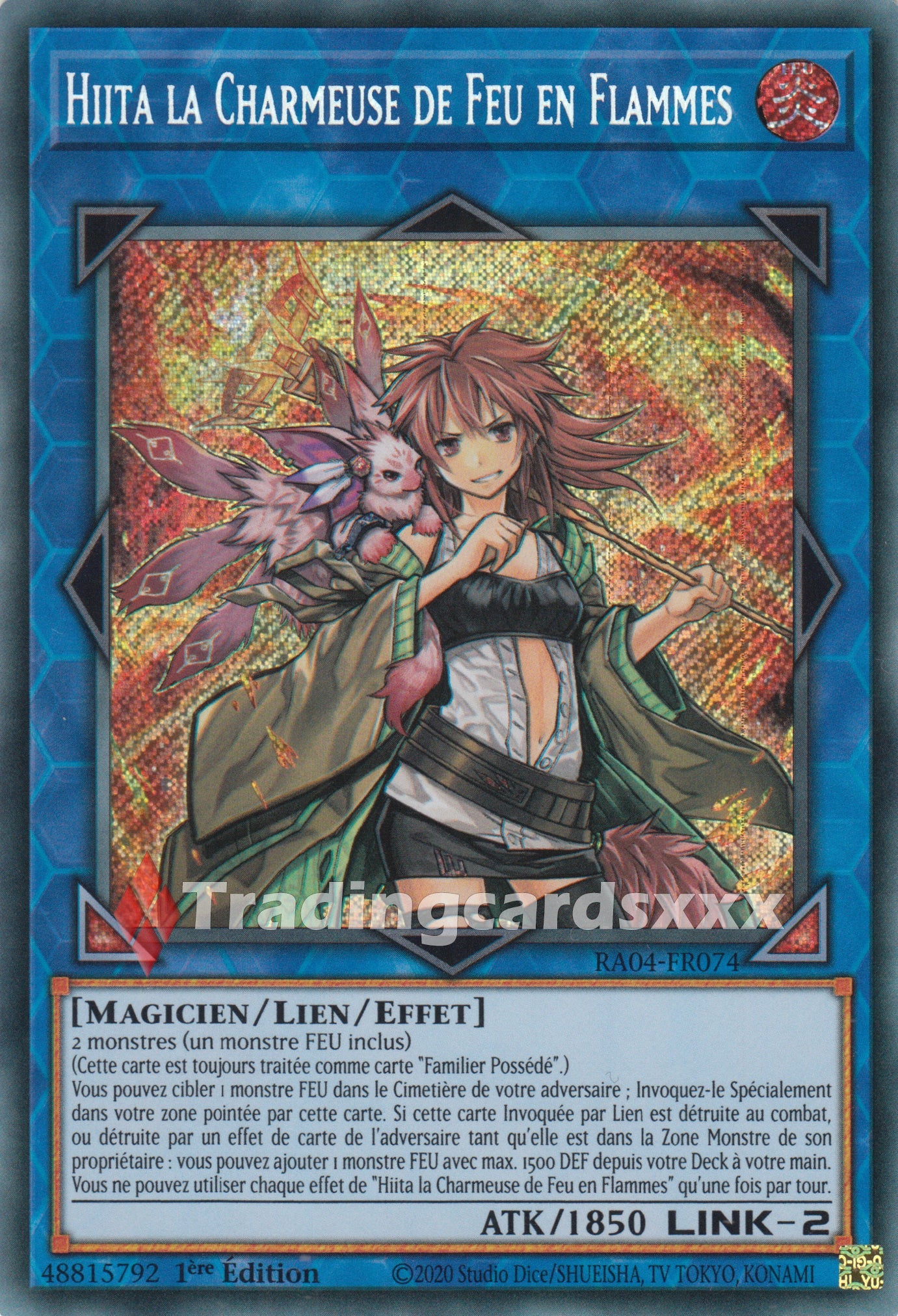 Yu-Gi-Oh! Hiita la Charmeuse de Feu en Flammes : RA04-FR074