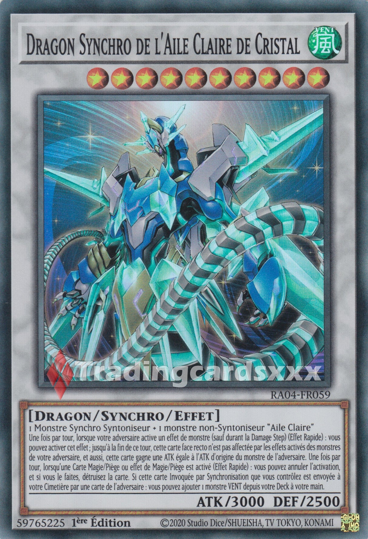 Yu-Gi-Oh! Dragon Synchro de l'Aile Claire de Cristal : RA04-FR059