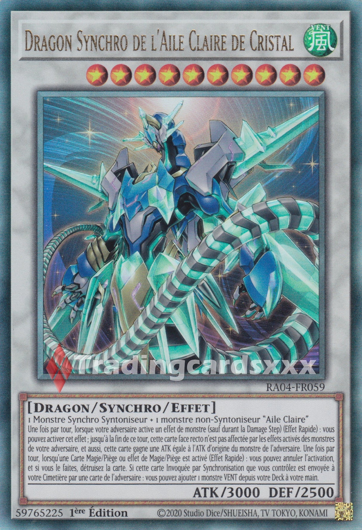 Yu-Gi-Oh! Dragon Synchro de l'Aile Claire de Cristal : RA04-FR059