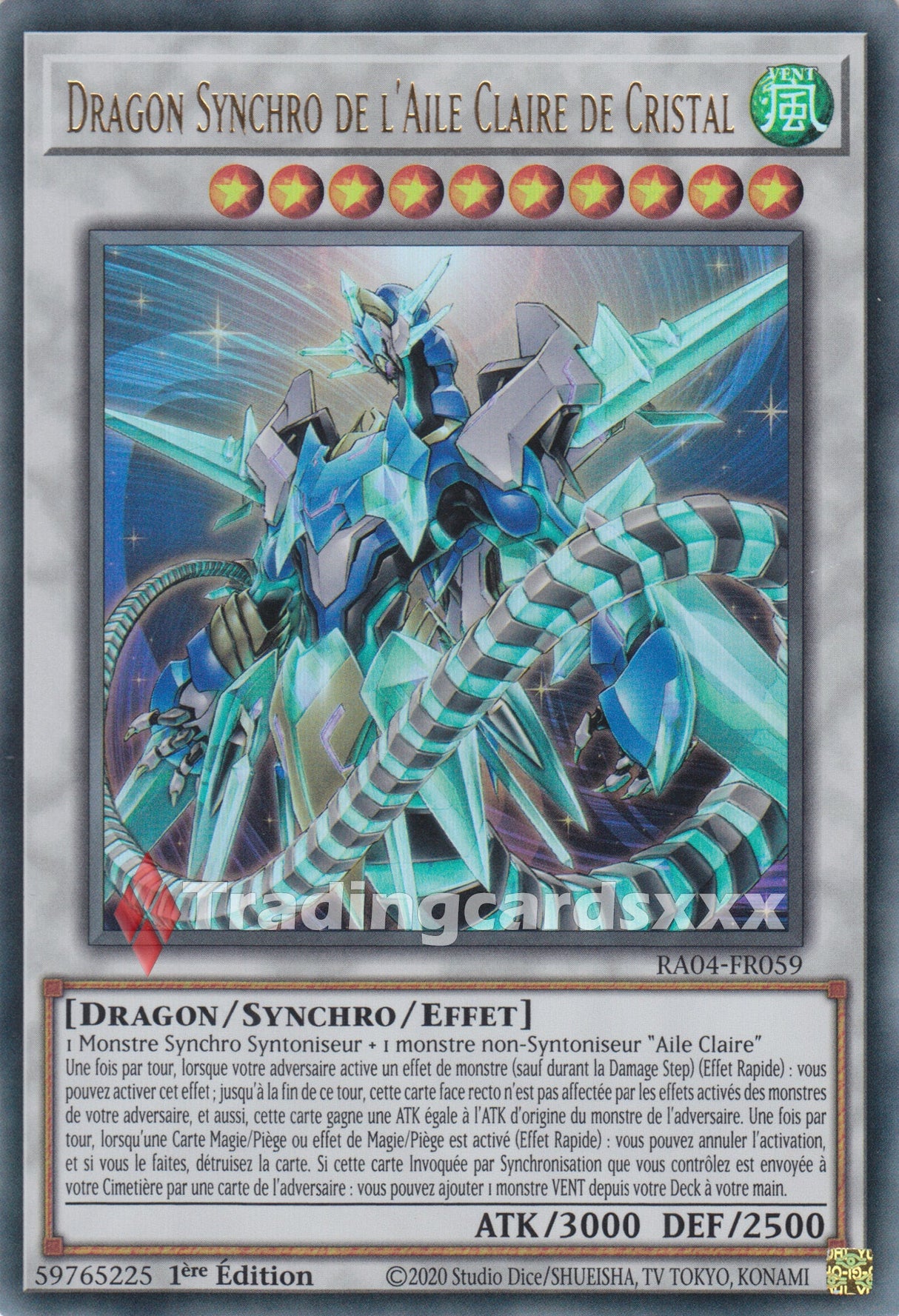 Yu-Gi-Oh! Dragon Synchro de l'Aile Claire de Cristal : RA04-FR059