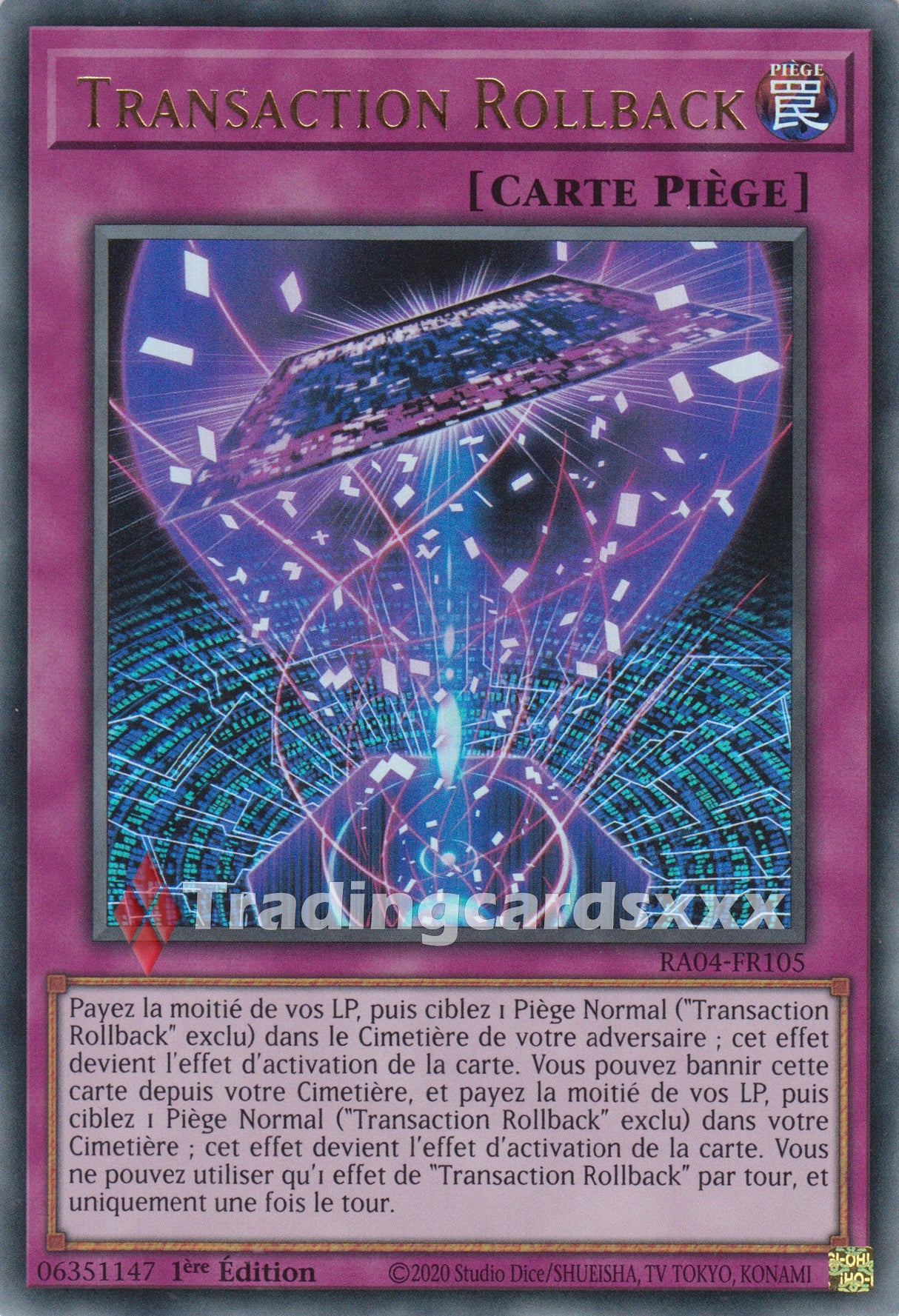 Yu-Gi-Oh! Transaction Rollback : RA04-FR105