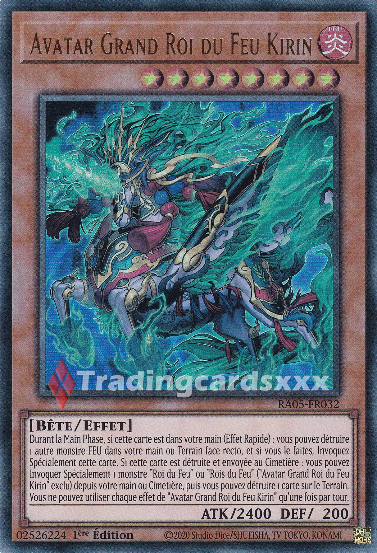 Yu-Gi-Oh! Avatar Grand Roi du Feu Kirin : UR RA05-FR032