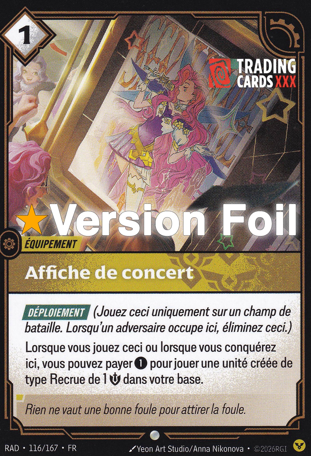 Riftbound - Affiche de concert : Foil C RAD-116/167 FR