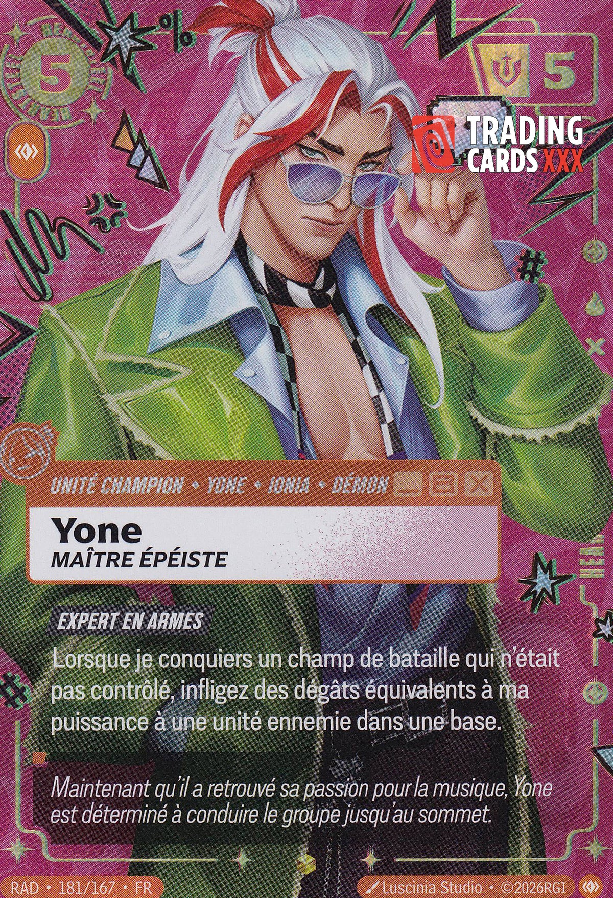 Riftbound - Yone, Maître épéiste «HEARTSTEEL» : Ovn SH RAD-181/167 FR
