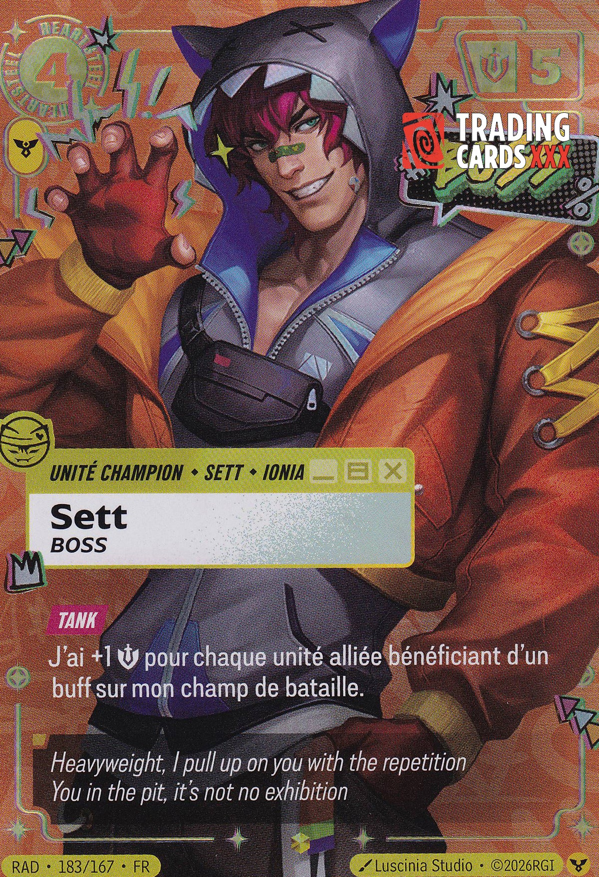 Riftbound - Sett, Boss «HEARTSTEEL» : Ovn SH RAD-183/167 FR