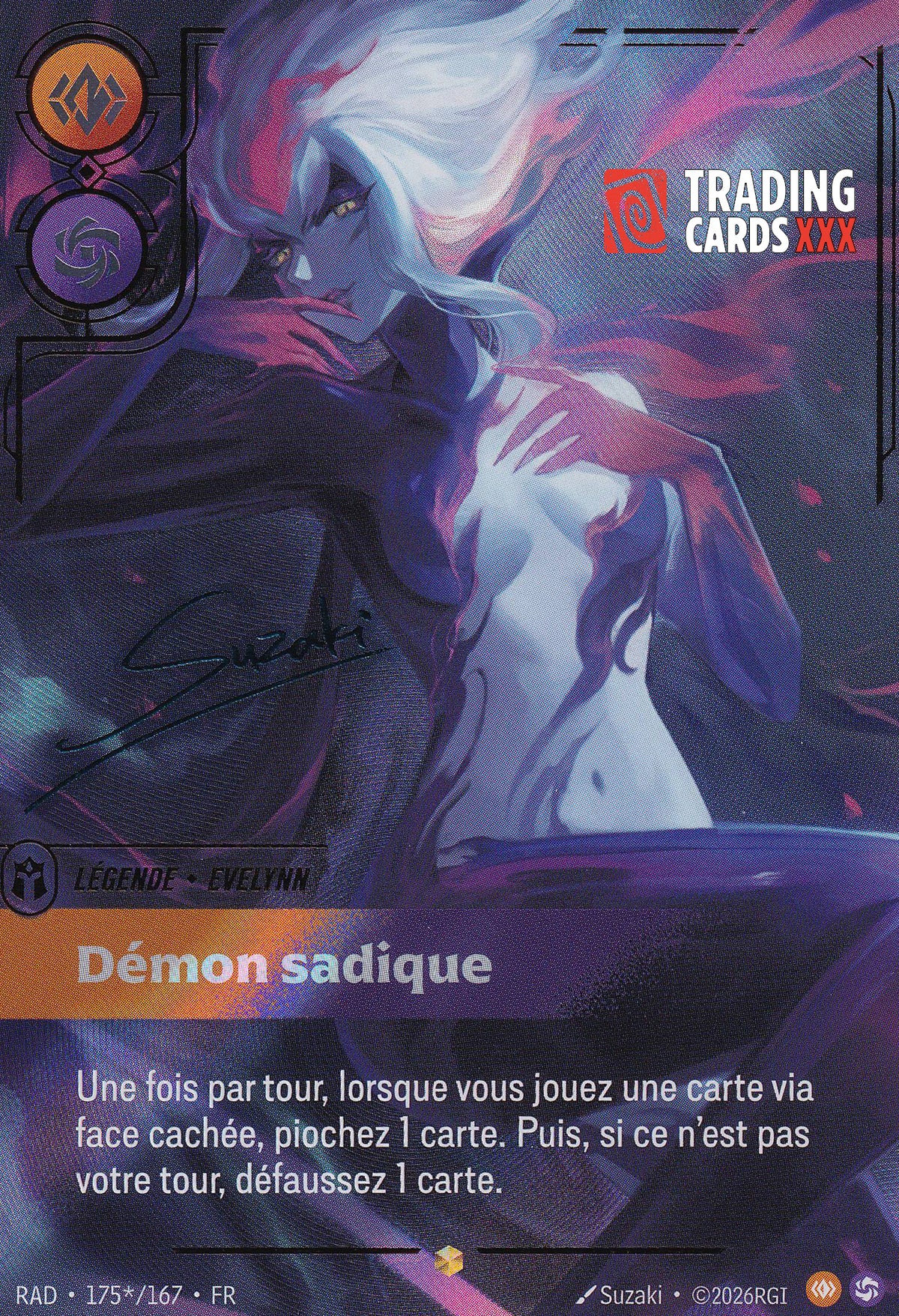 Riftbound - Evelynn, Démon sadique : Sign SH RAD-175*/167 FR