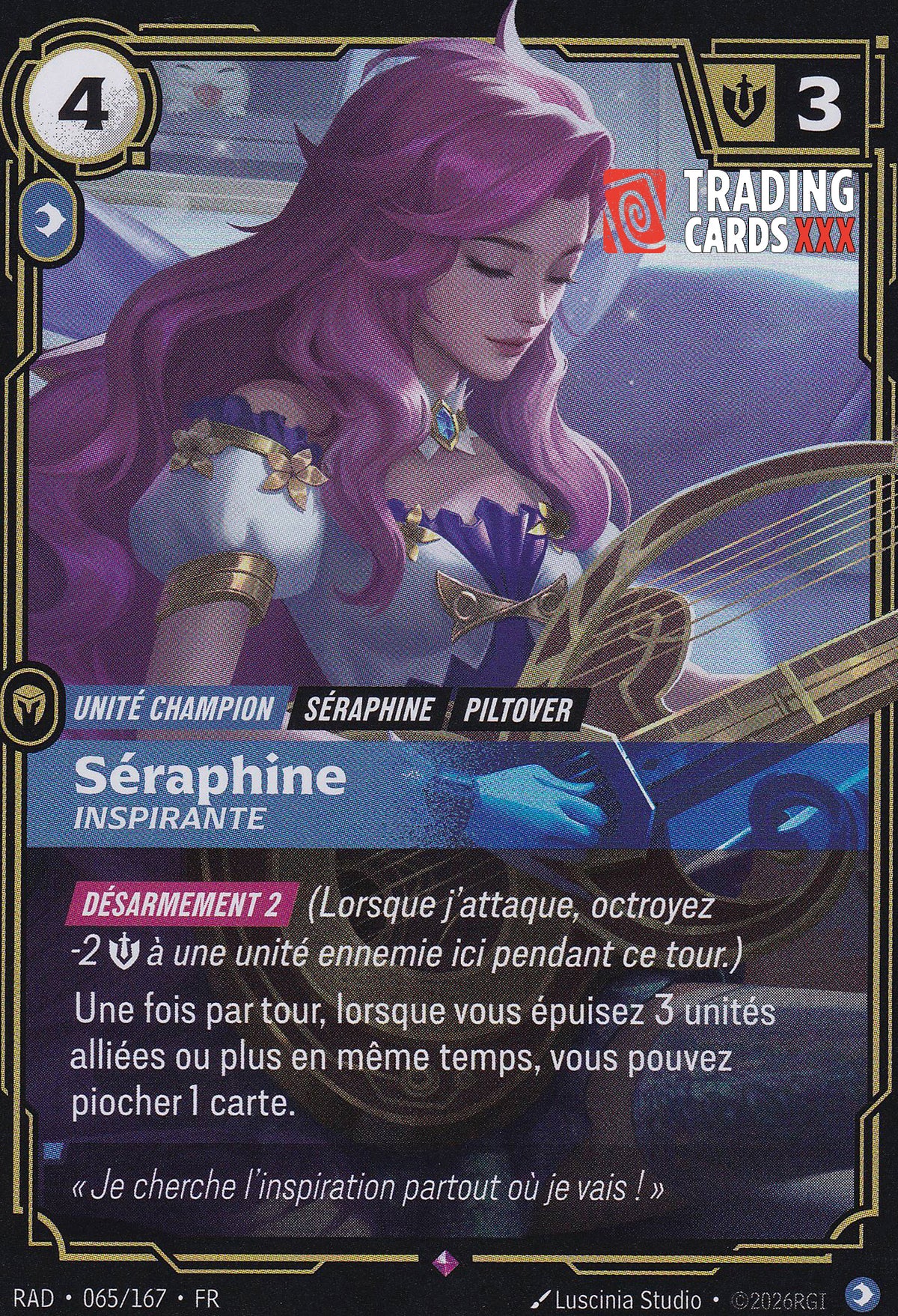Riftbound - Séraphine, Inspirante : R RAD-065/167 FR