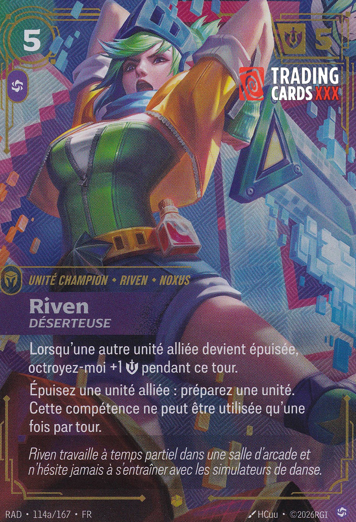 Riftbound - Riven, Déserteuse : Alt SH RAD-114a/167 FR