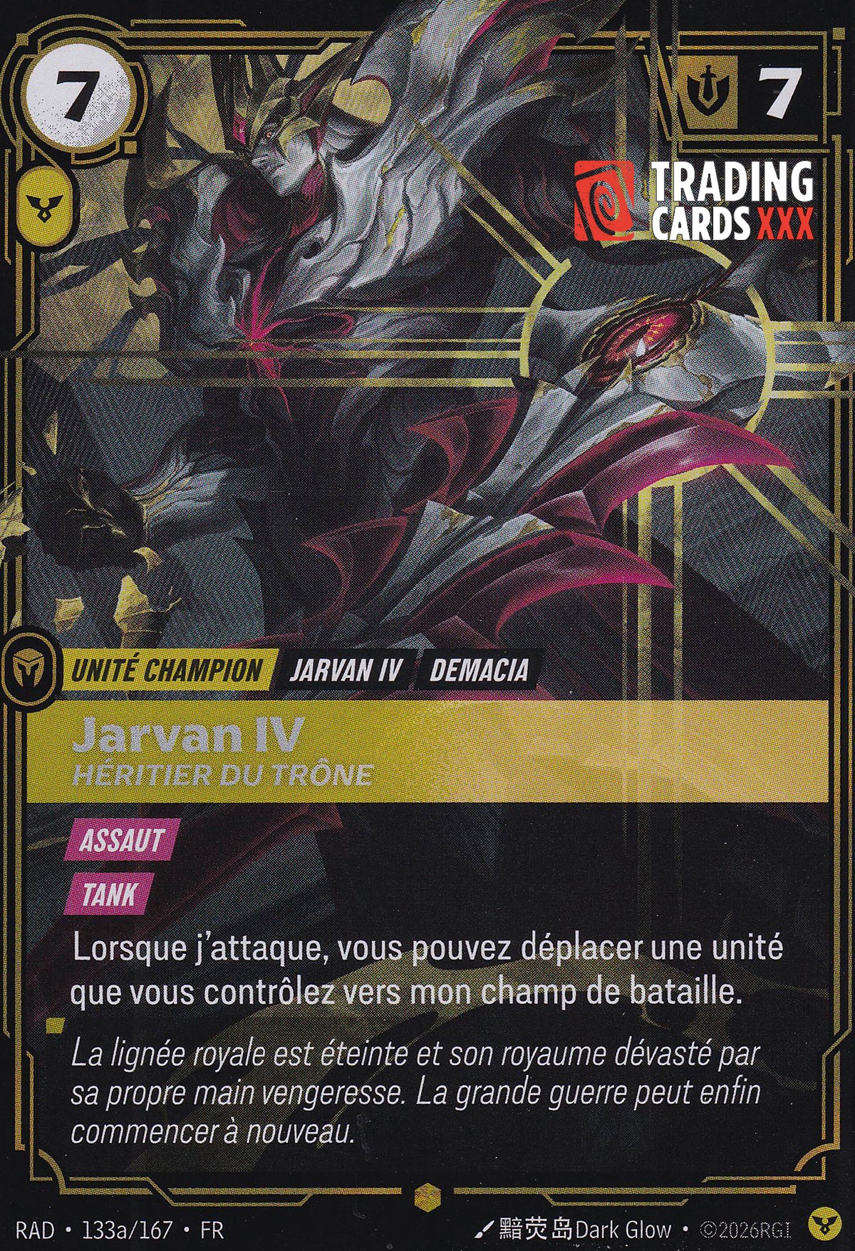 Riftbound - Jarvan IV, Héritier du trône : Alt SH RAD-133a/167 FR