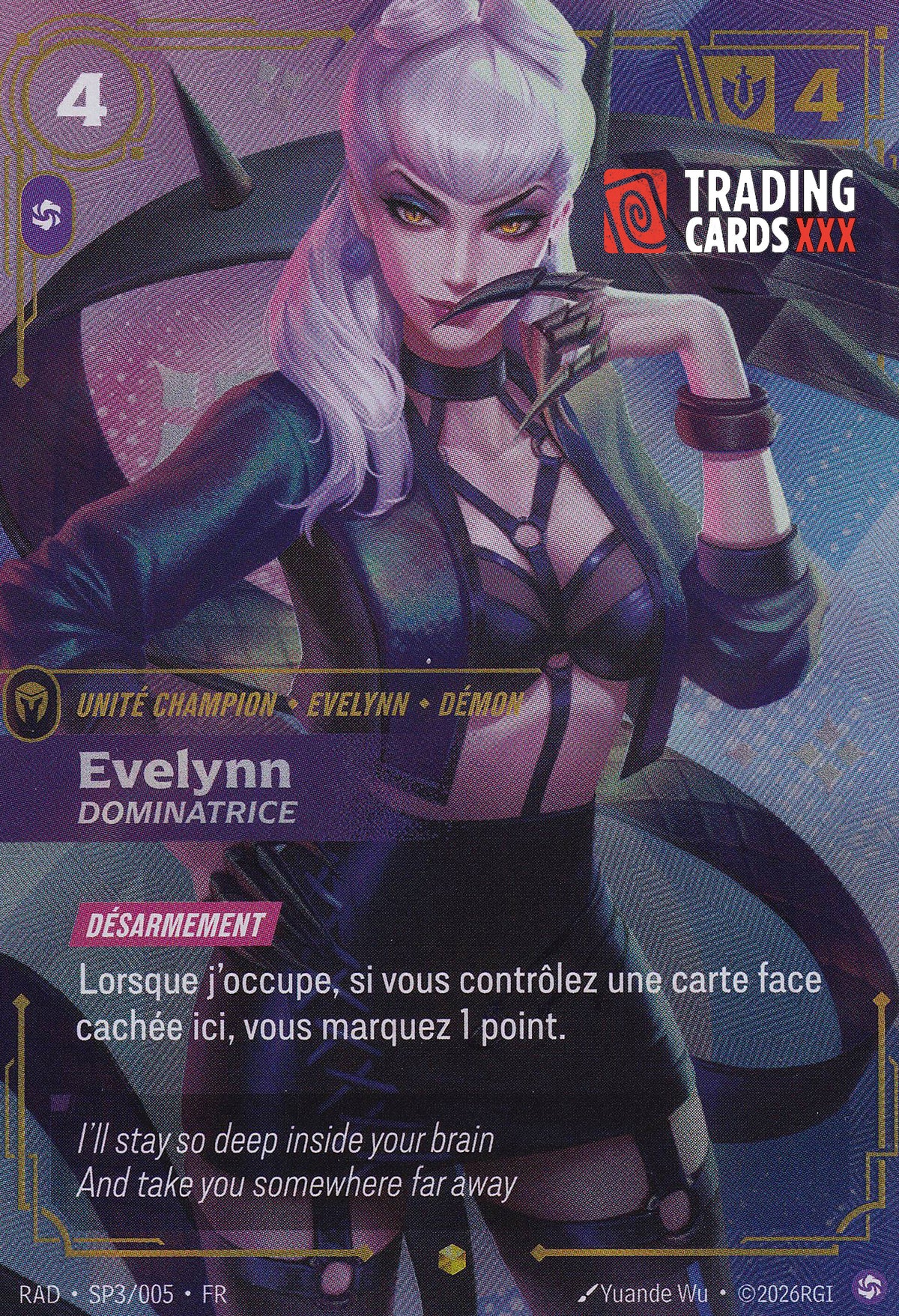 Riftbound - Evelynn, Dominatrice «KD/A» : Sp SH RAD-SP3/005 FR