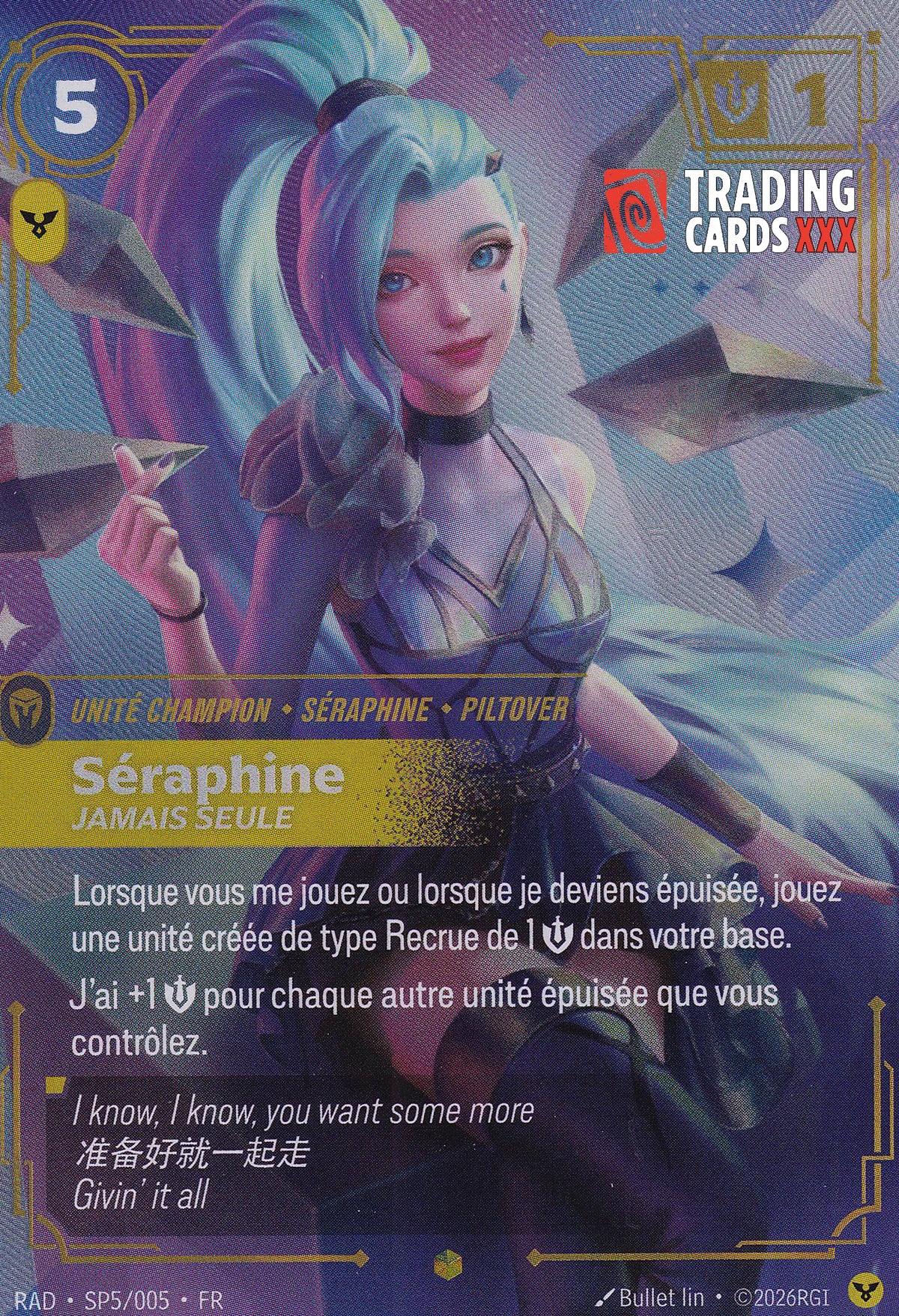 Riftbound - Séraphine, Jamais seule «KD/A» : Sp SH RAD-SP5/005 FR