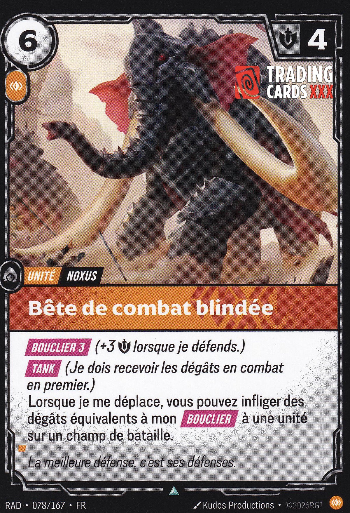 Riftbound - Bête de combat blindée : UC RAD-078/167 FR