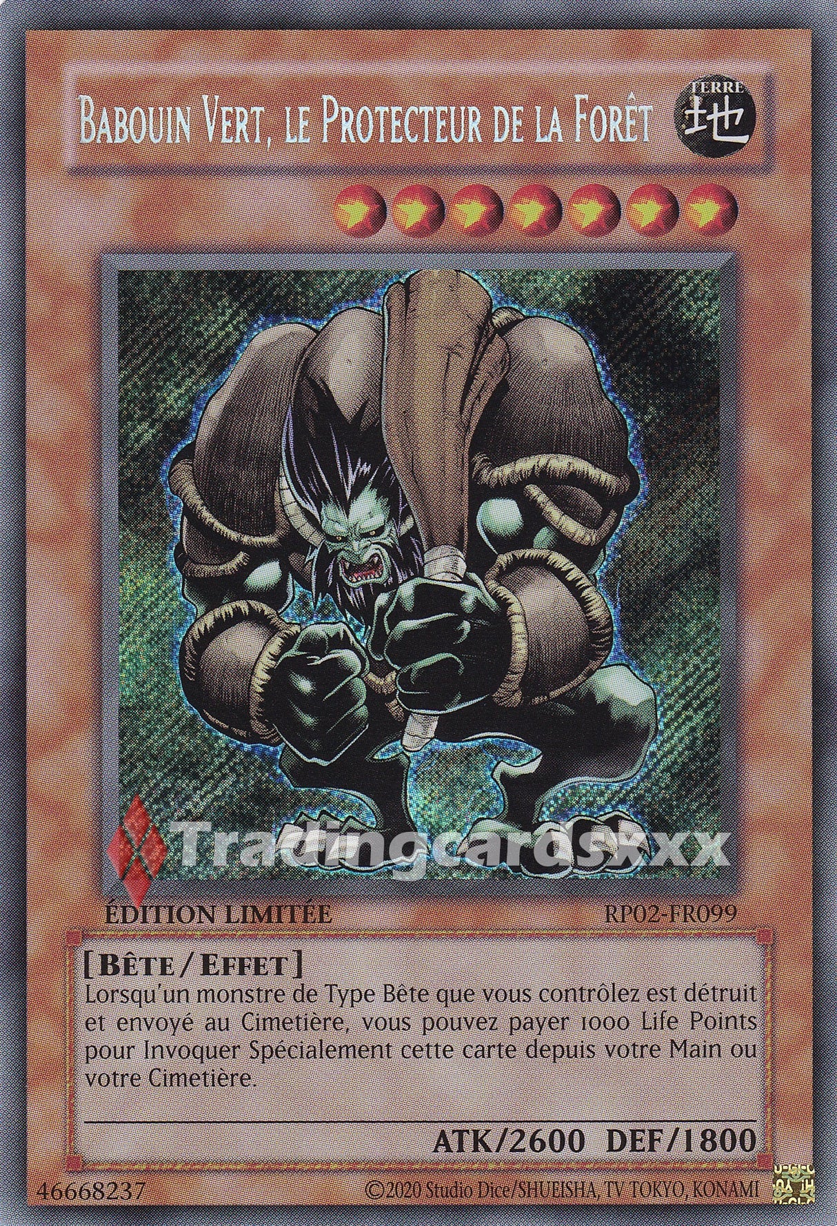 Yu-Gi-Oh! Babouin Vert, le Protecteur de la Forêt : SE RP02-FR099