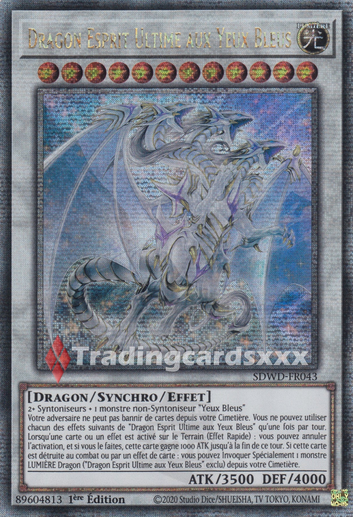 Yu-Gi-Oh! Dragon Esprit Ultime aux Yeux Bleus : QCSE SDWD-FR043