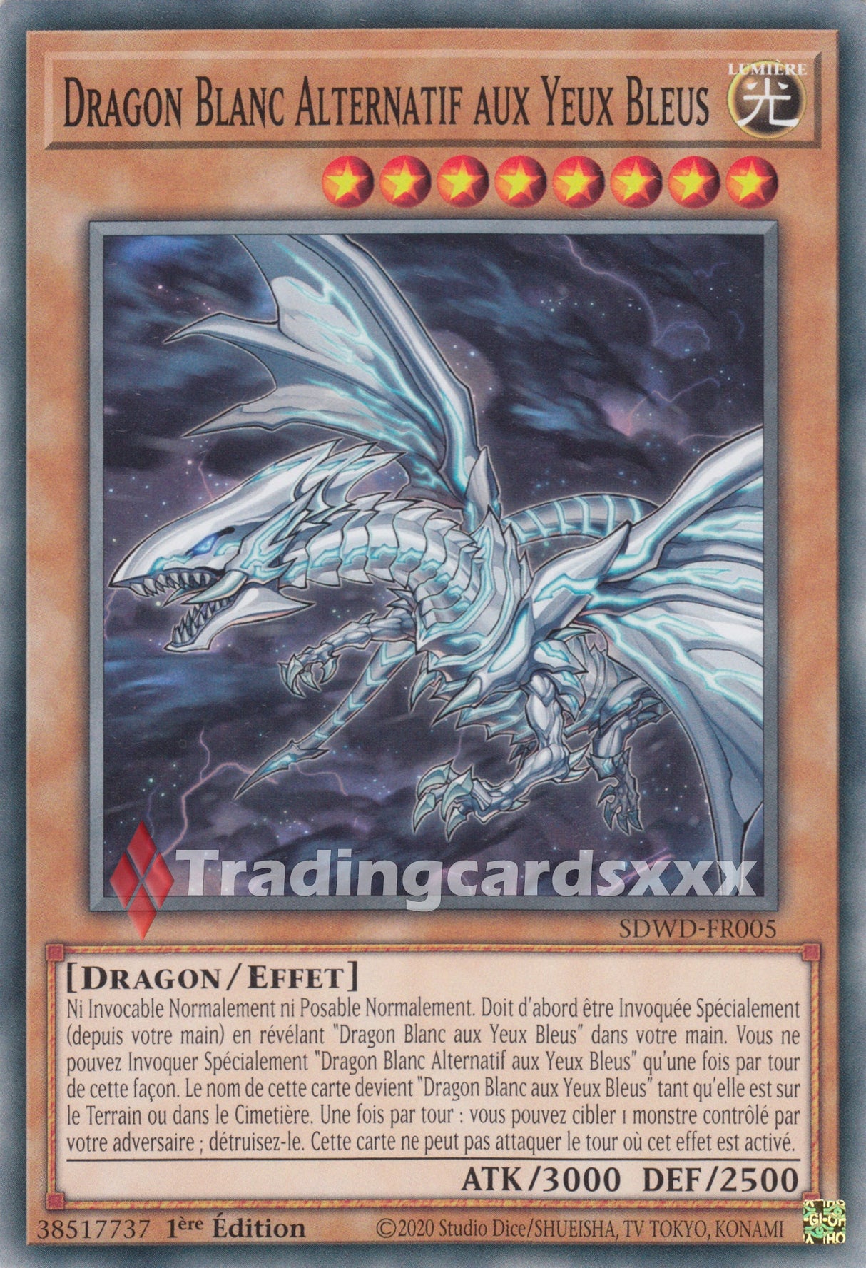 Yu-Gi-Oh! Dragon Blanc Alternatif aux Yeux Bleus : C SDWD-FR005