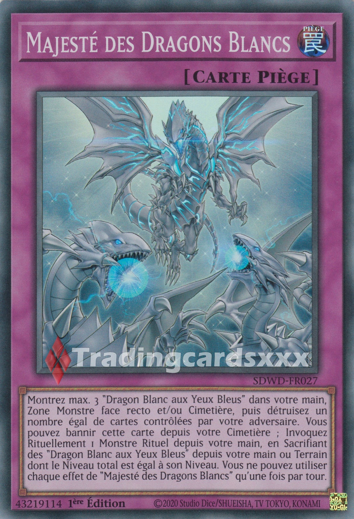Yu-Gi-Oh! Majesté des Dragons Blancs : SR SDWD-FR027