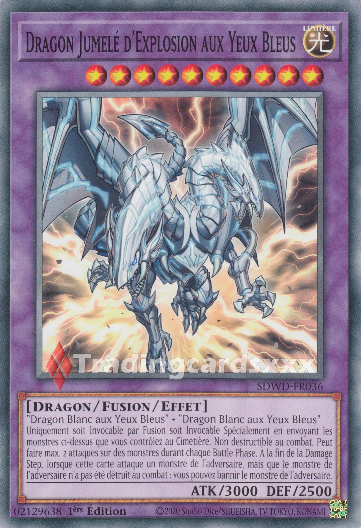Yu-Gi-Oh! Dragon Jumelé d'Explosion aux Yeux Bleus : C SDWD-FR036