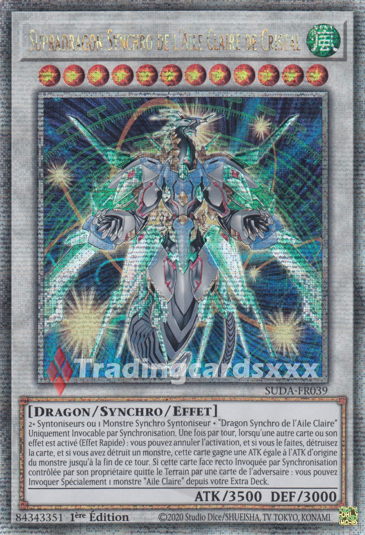 Yu-Gi-Oh! Supradragon Synchro de l'Aile Claire de Cristal : QCSE SUDA-FR039