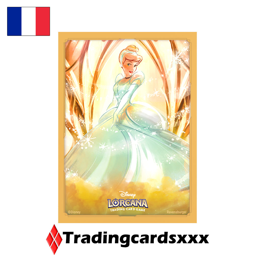 Disney Lorcana TCG - 65 Protèges Cartes STANDARD Sleeves : Cendrillon