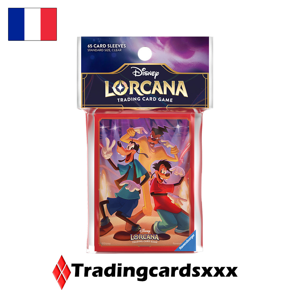 Disney Lorcana TCG - 65 Protèges Cartes STANDARD Sleeves : Dingo & Max