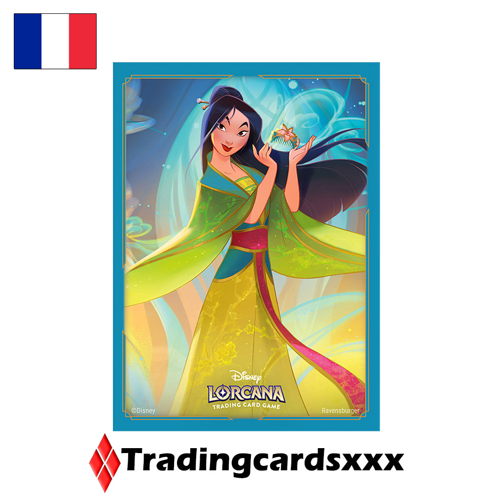 Disney Lorcana TCG - 65 Protèges Cartes STANDARD Sleeves : Mulan