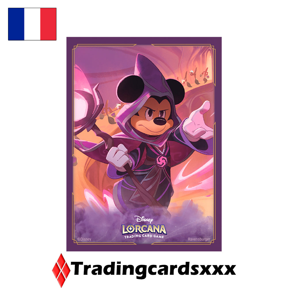 Disney Lorcana TCG - 65 Protèges Cartes STANDARD Sleeves : Mickey - Sorcier renégat