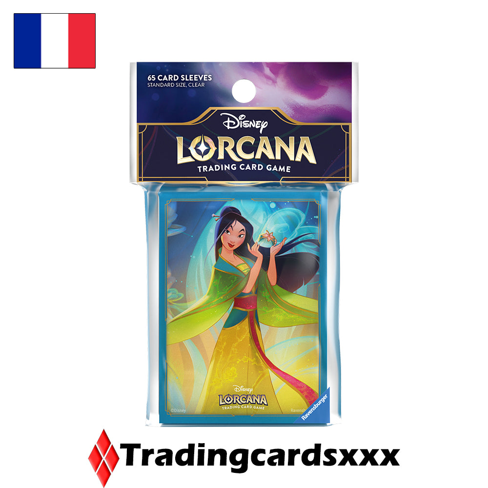 Disney Lorcana TCG - 65 Protèges Cartes STANDARD Sleeves : Mulan