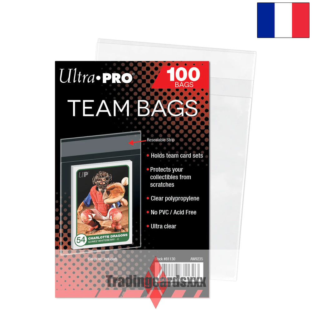Ultra PRO - 100 Protèges Cartes refermable : Team Bags