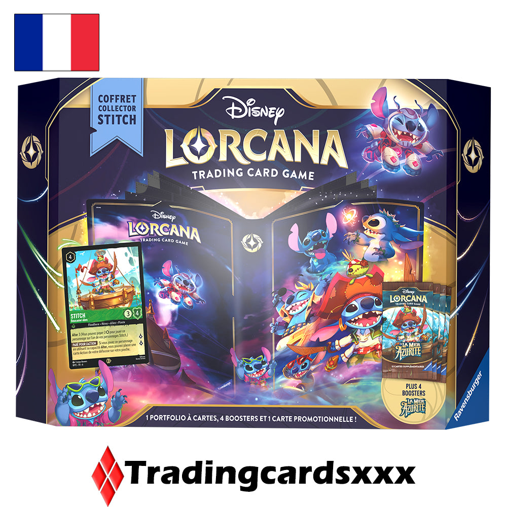 Disney Lorcana TCG - Coffret Collector La Mer Azurite : Stitch