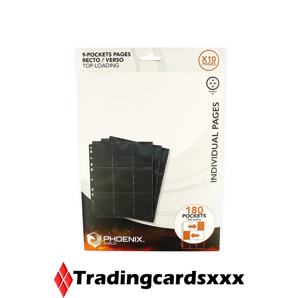 Phoenix Shield - Pack de 10 feuilles de classeur : 9-Pockets Pages