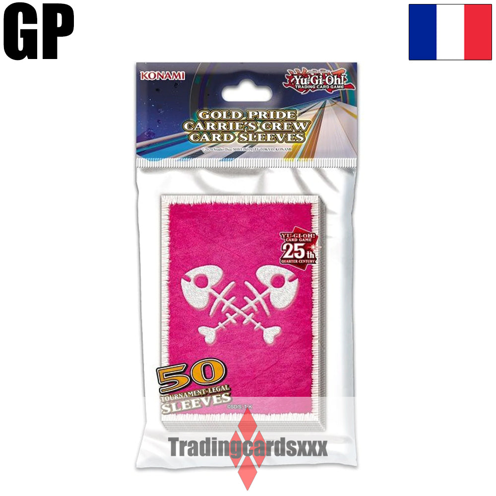 Konami - 50 Protèges Cartes Yu-Gi-Oh! Card Sleeves Gold Pride : Carrie's Crew