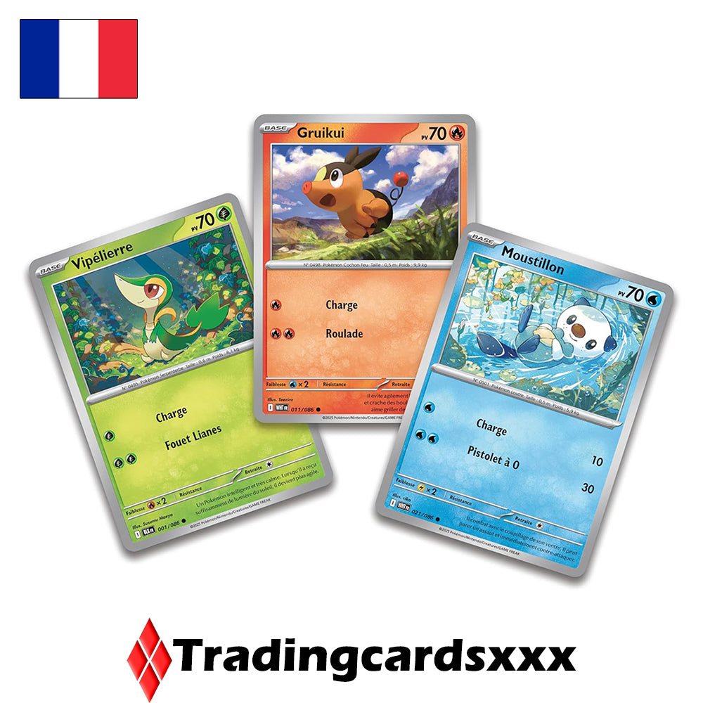 Pokémon - Coffret Collection Poster EV10.5 Foudre Noire et Flamme Blanche : Vipélierre, Gruikui et Moustillon