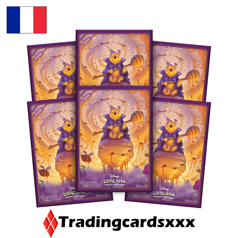 Disney Lorcana TCG - 65 Protèges Cartes STANDARD Sleeves : Winnie l'Ourson