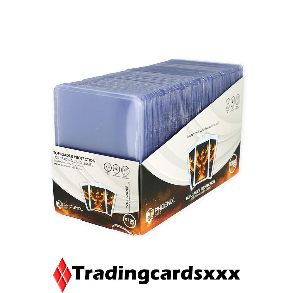 Phoenix Shield - 100 Protèges Cartes rigides : Regular Toploader