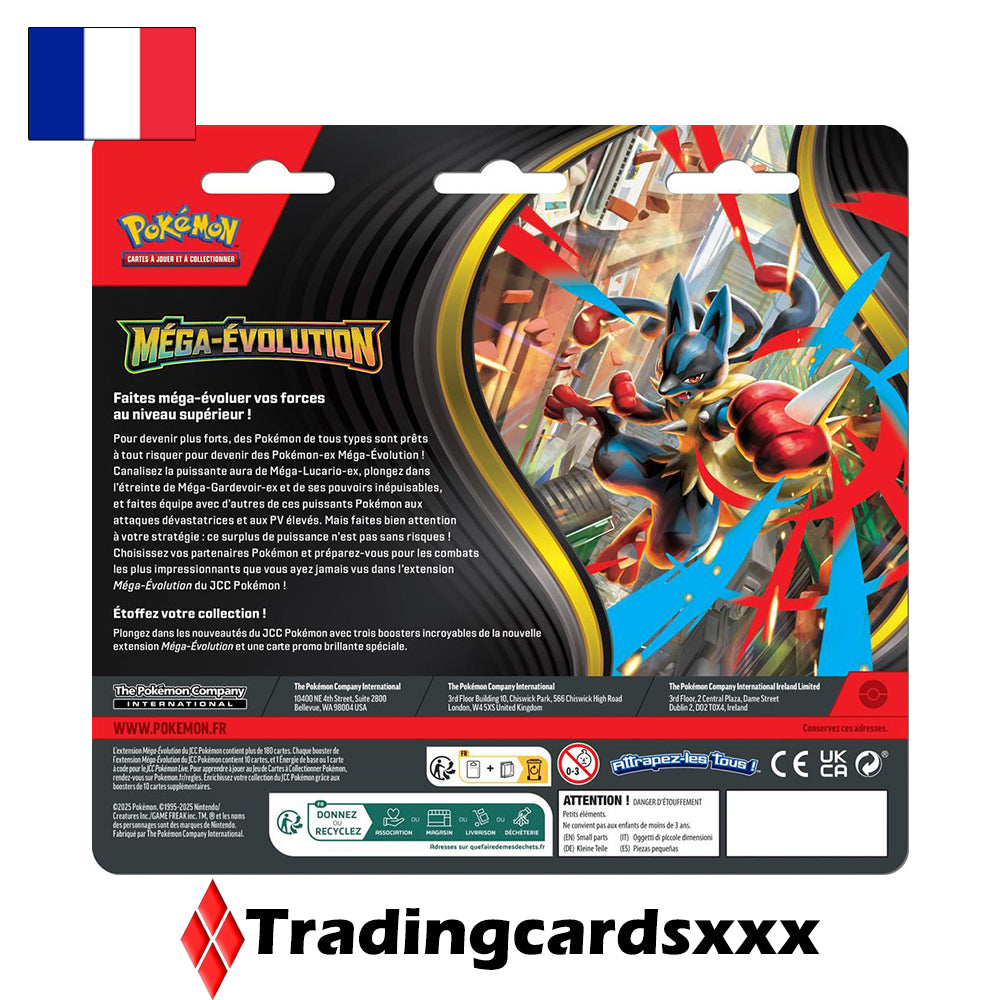 Pokémon - Lot de 2 Tri Pack de 3 boosters ME01 Méga-Évolution : Psykokwak & Akwakwak
