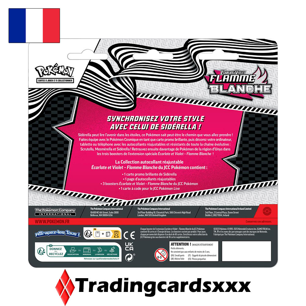 Pokémon - Collection Autocollant Réajustable EV10.5 Flamme Blanche : Sidérella